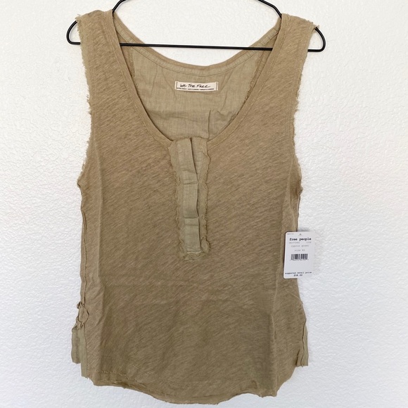 Free People Vacay Linen Blend Tank Top - Picture 5 of 9